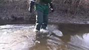 Video porn new Crossing a riverr in greenwaders fastest