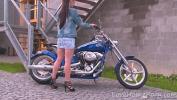 Free download video sex hot Hot motorcycle babe strips for the camera HD