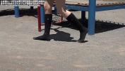 Video sex 2020 Socks fetish　A woman walking in a sandbox with socks