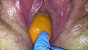 Watch video sex Tight pussy milf gets her pussy destroyed with a orange and big apple popping it out of her tight hole making her squirt of free