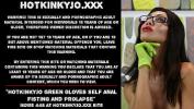 Video sex new Hotkinkyjo green gloves self anal fisting and prolapse online high quality