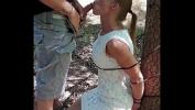 Download video sex 2020 Belgian milf gets tied up in woods and sucks dick Mp4 online