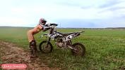 Video porn 2022 Naked woman riding a Dirt Bike of free