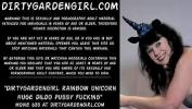 Video porn hot Dirtygardengirl rainbow unicorn huge dildo pussy fucking Mp4 online