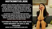 Watch video sex 2020 Hotkinkyjo fucking two huge dildo from mrhankey on sofa amp anal prolapse HD