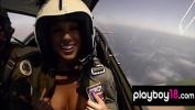 Video porn new Big boobed badass babes Nicole and Melissa flashes their tits on a plane HD online