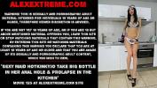 Video sex new Sexy maid Hotkinkyjo take big bottle in her anal hole amp prolapse in the kitchen high speed