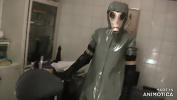 Video sex hot Rubbernurse Agnes Heavy Rubber green clinic gown with hood and white gasmask deep pegging with two colonoscope style dildos final deep analfisting with thick chemical gloves and cum HD