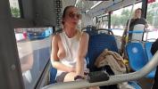 Video porn A girl rides a public bus with bare breasts high speed