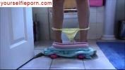 Video porn hot Cute blonde pissing fun in bathroom high quality