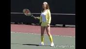 Video porn Teen Little April masturbates outdoors after tennis HD online