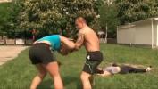 Watch video sex Real mixed wrestling 1 male bodybuilder vs 2 fitness girl online - TubeXxvideo.Com